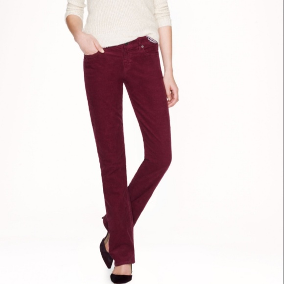 J. Crew Pants - NWOT! J Crew Red Wine Boot Cut Corduroy Pants